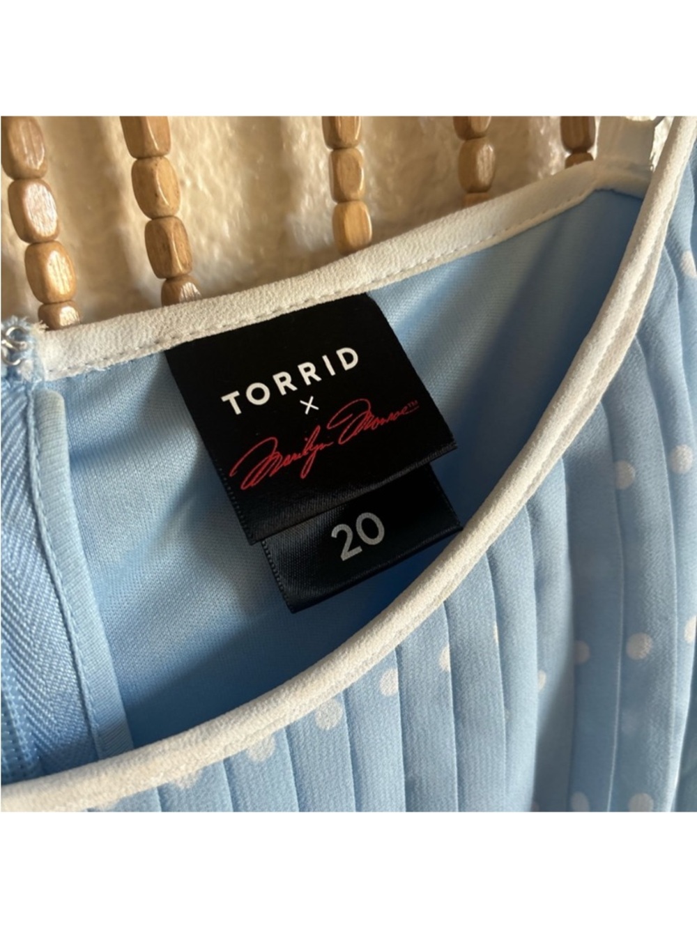 NWOT Torrid Marilyn Monroe Pleated Tiered Midi Light Blue Dress - Picture 6 of 10